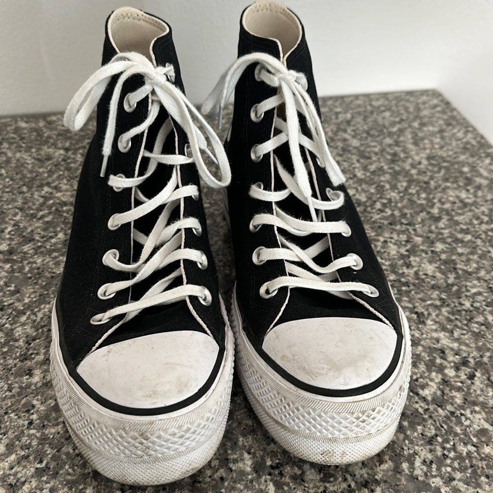 Black Platform High Top Converse